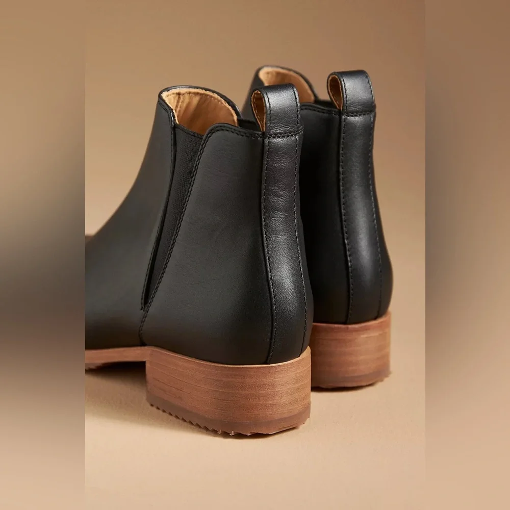 New‎ no box  Nisolo x Anthropologie Eva Everyday  Chelsea boots in black